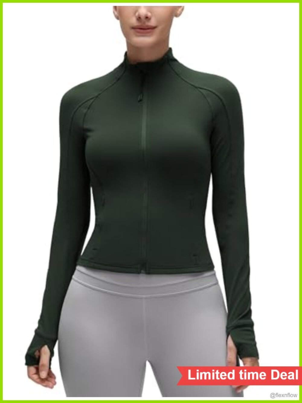 Butterluxe Waist Length Track Jacket with Thumbholes
